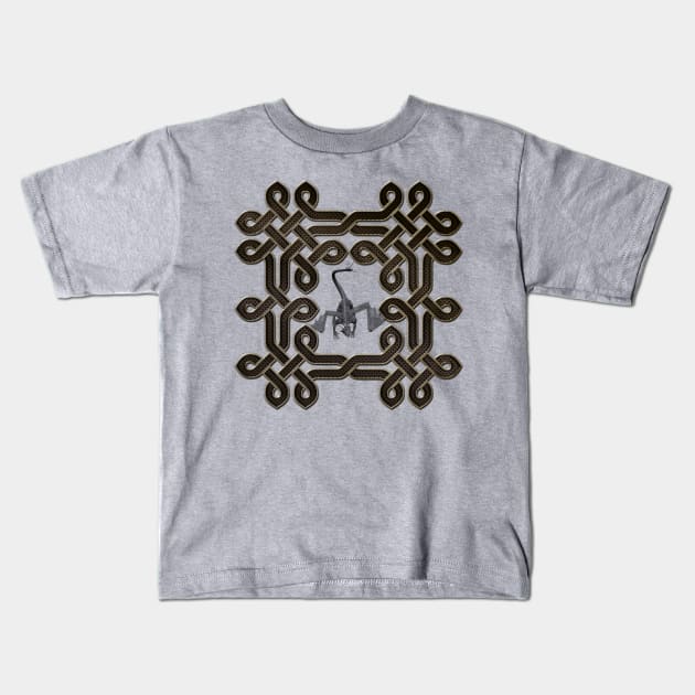 Celtic knot with dragon Kids T-Shirt by Nicky2342